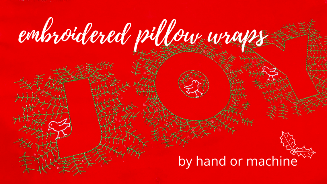 embroidered pillow wraps