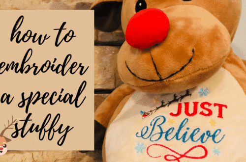 embroider a reindeer stuffy