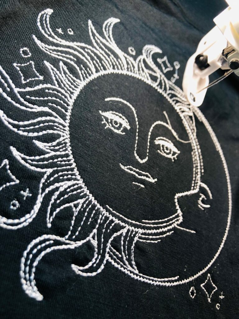 Embroidery finishing