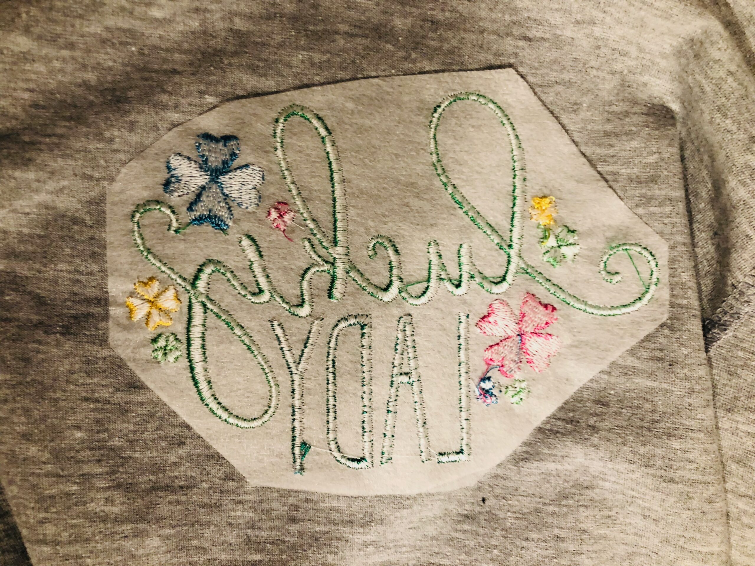 Machine Embroidered T-shirt + Tips for Stabilizing Knits - Sulky