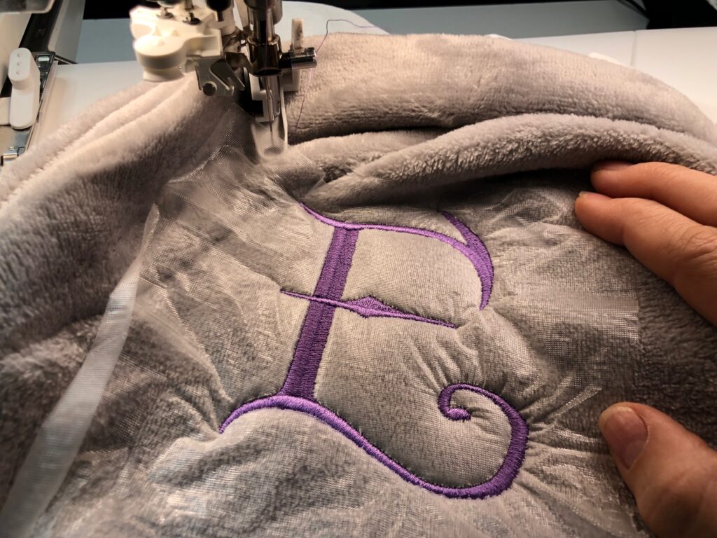 finished robe embroidery