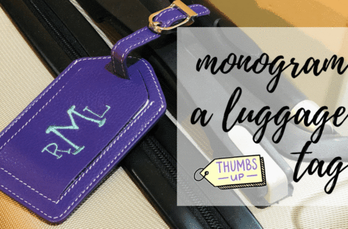 monogram a luggage tag to embroider