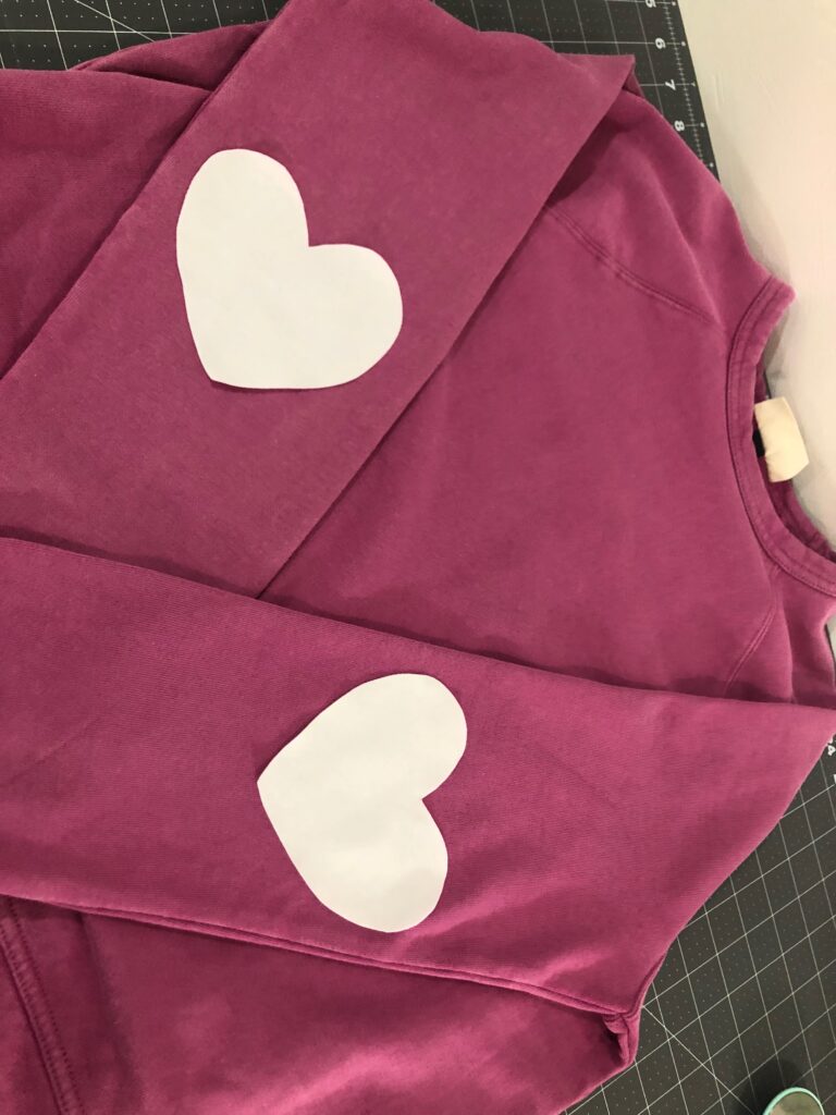 placement of hearts on sleeves