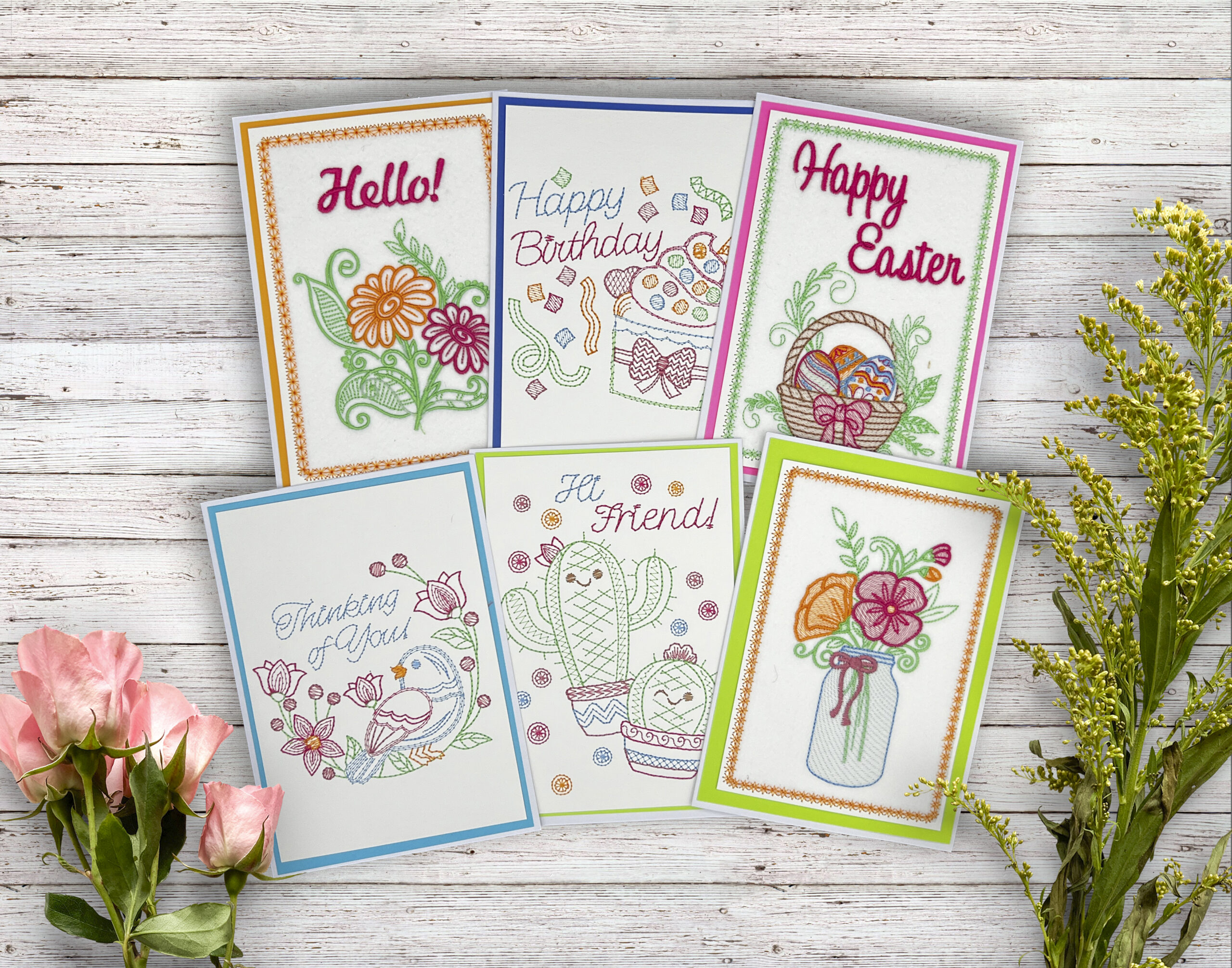 How to Make Embroidered Greeting Cards - WeAllSew