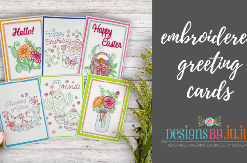 embroidered greeting cards