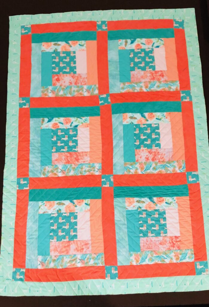 trimmed borders on quilt