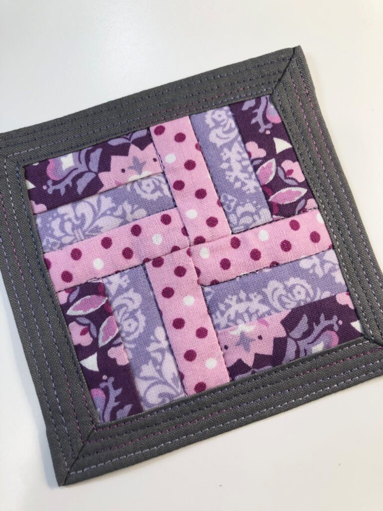 finished quilted coaster