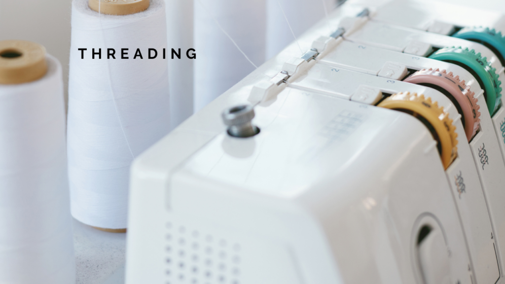 serger sewing session - threading