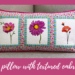quilty pillow with textured embroidery