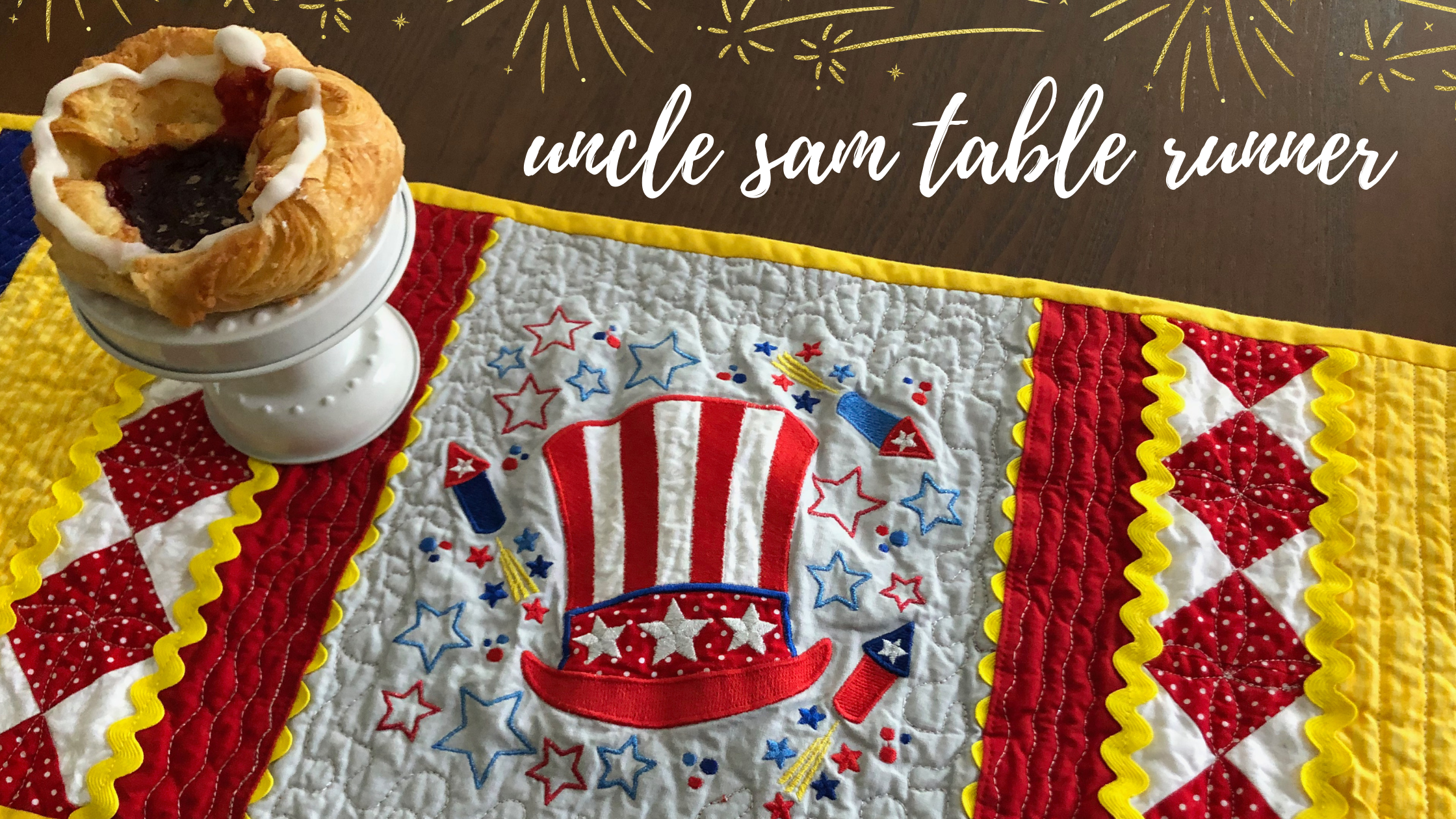 Uncle Sam Table Runner for the Fourth - Sulky