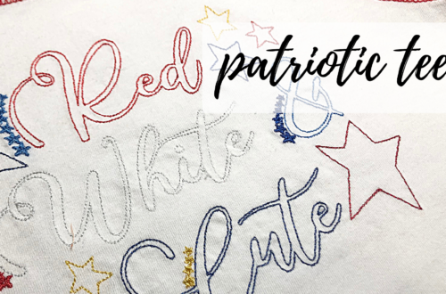 patriotic embroidered tee