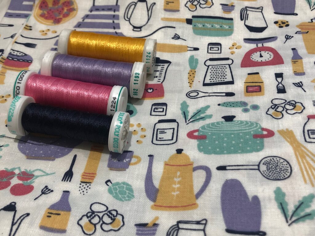 thread and fabric choice for apron