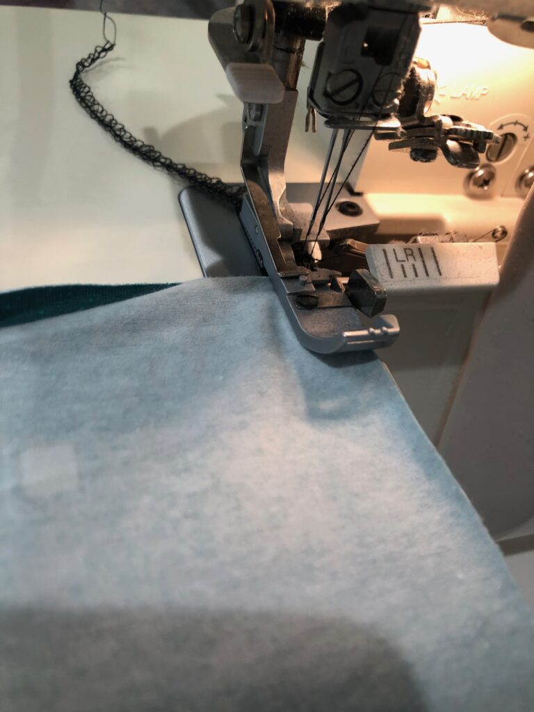 serger infinity scarf stitching long edge