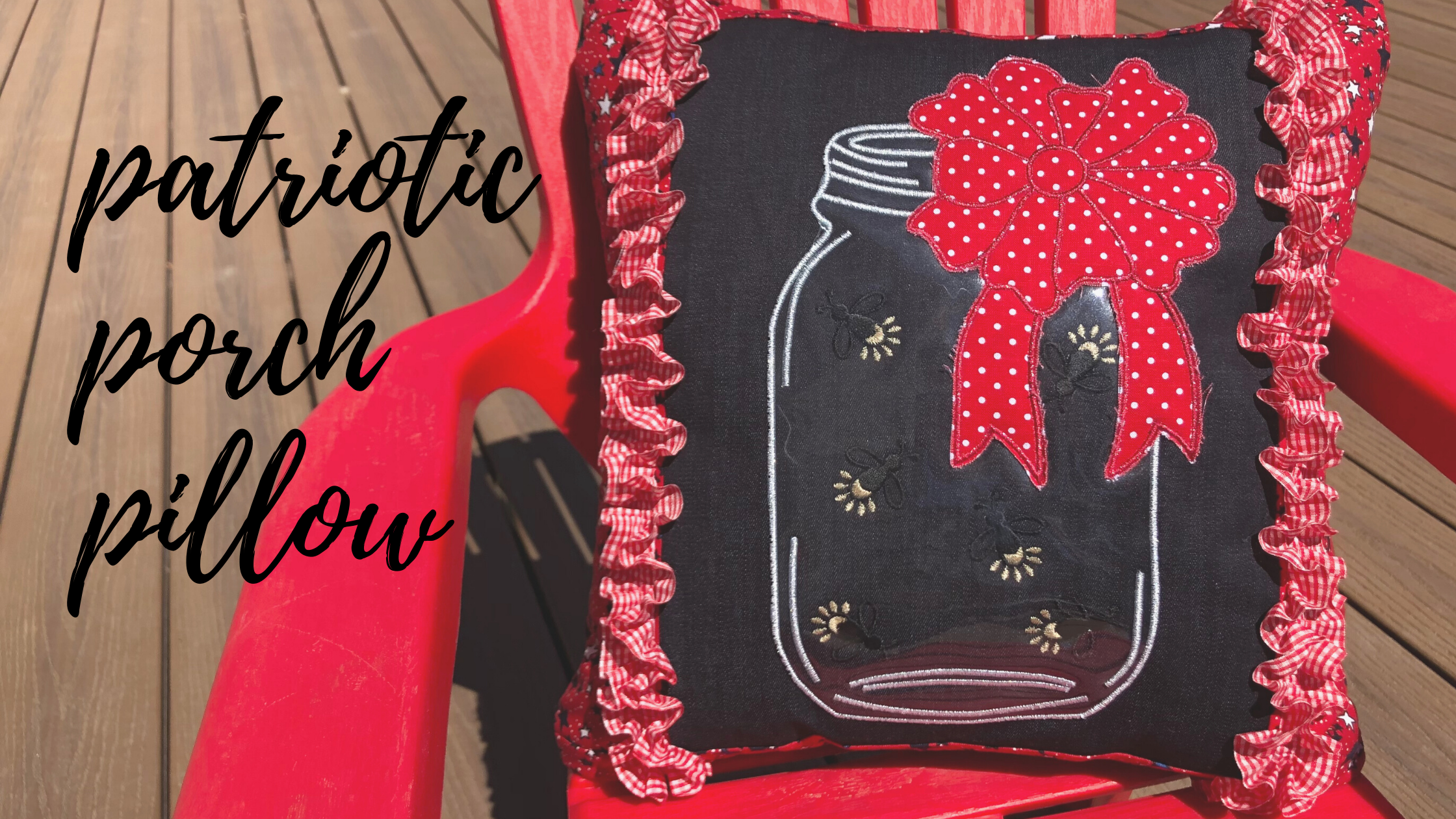 patriotic porch pillow