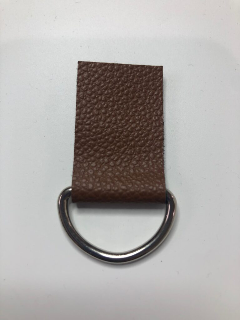 faux leather loop taped together