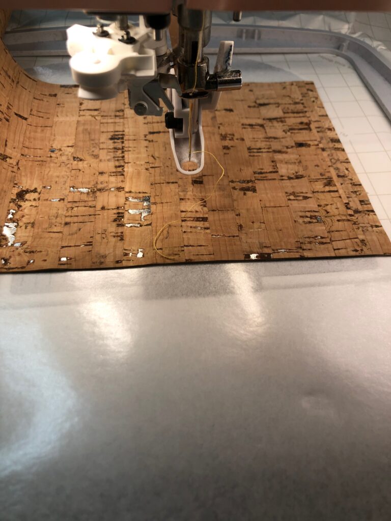 cork fabric on stabilizer