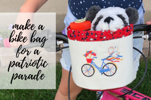 make a bike bag for a patriotic parade