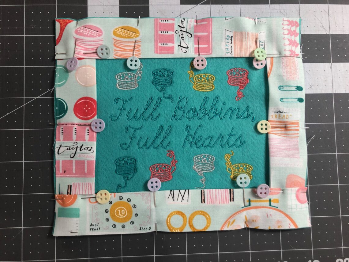 Sewing Themed Mini Pillow for National Sewing Month Sulky