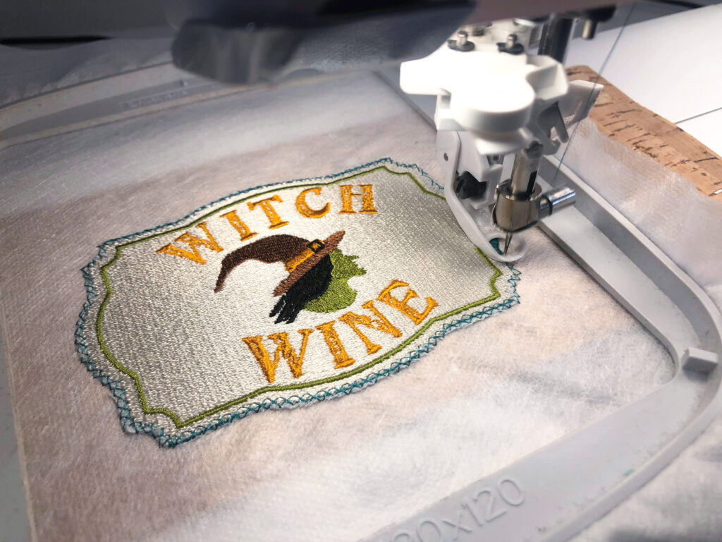 stitch witch wine satin edge stitching
