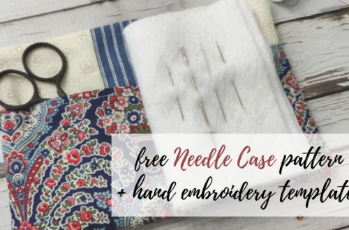 free Needle Case pattern with hand embroidery templates