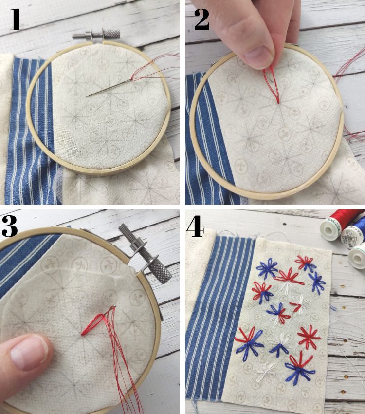 needle case with hand embroidery