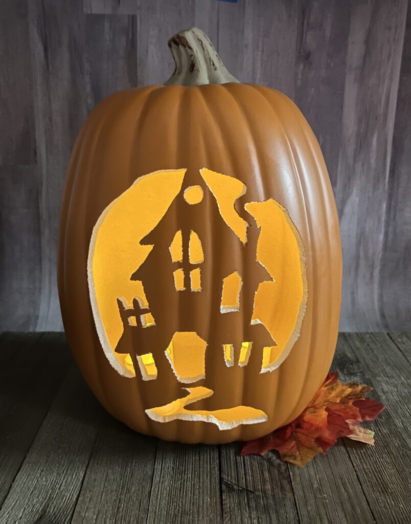 carved pumpkin finished