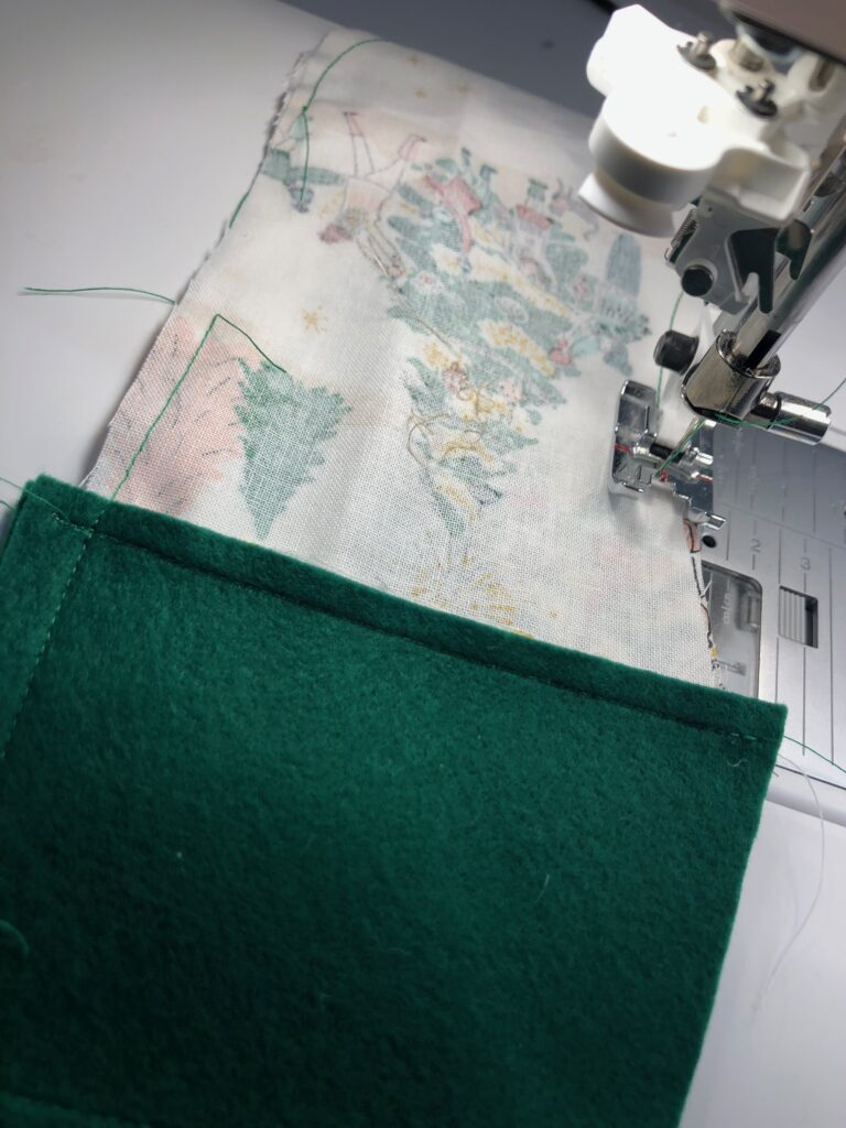 stitching stocking perimeter
