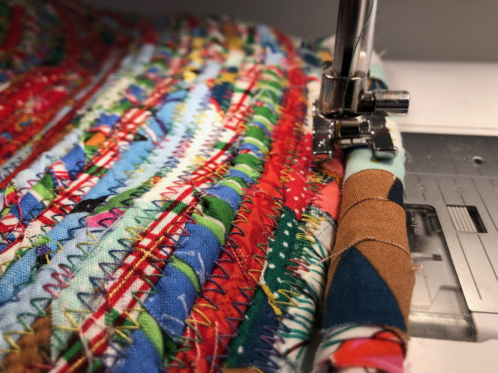 Cloth Covered Rope DIY Tree Collar with Fabric Covered Cord - Sulky