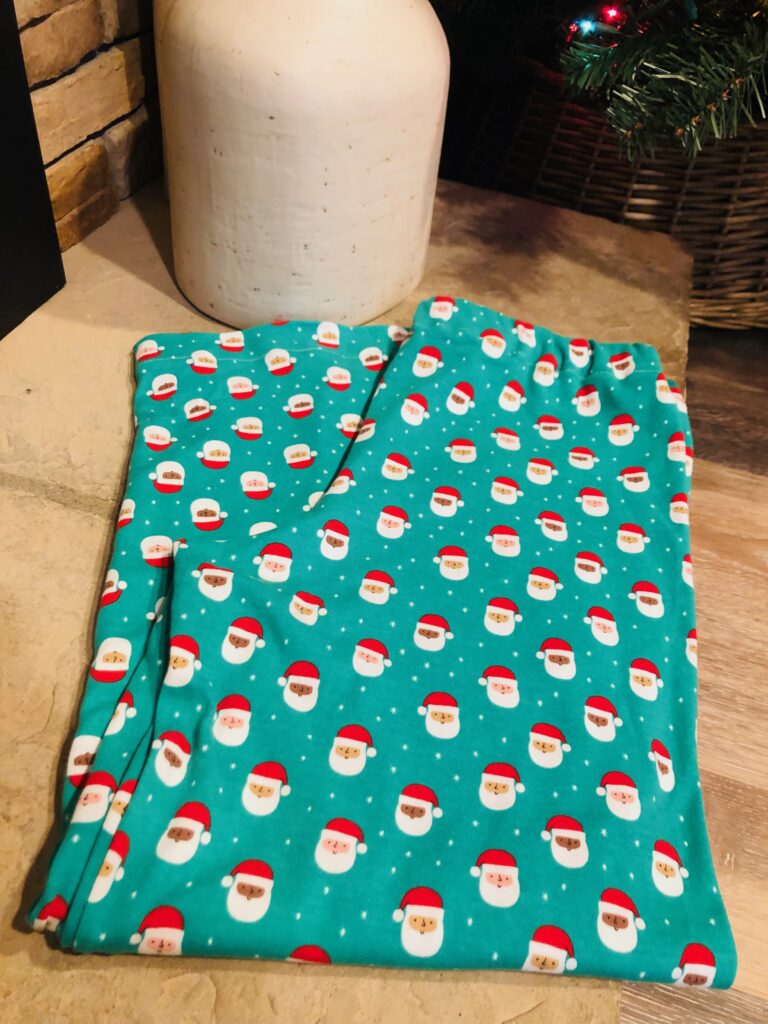 Christmas Knit Pajamas folded