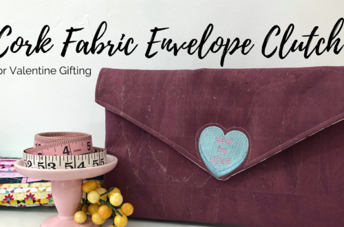 Cork Fabric Envelope Clutch