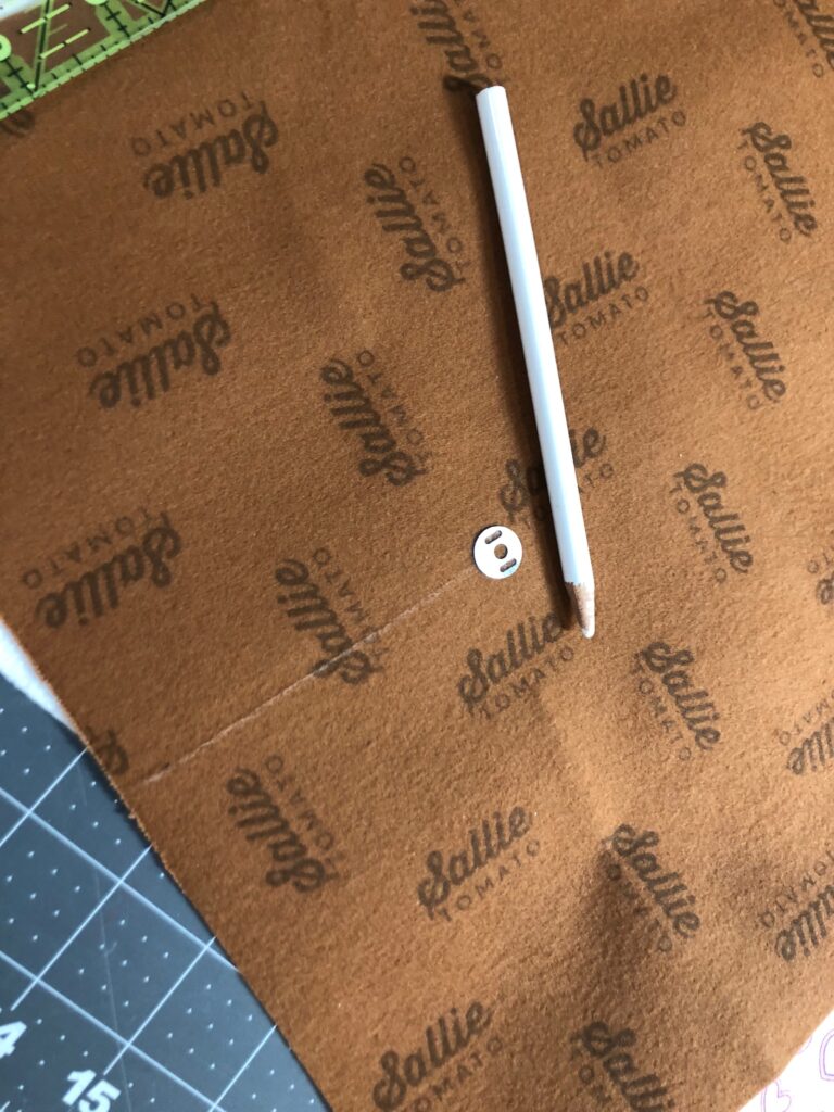 snap placement on cork envelope