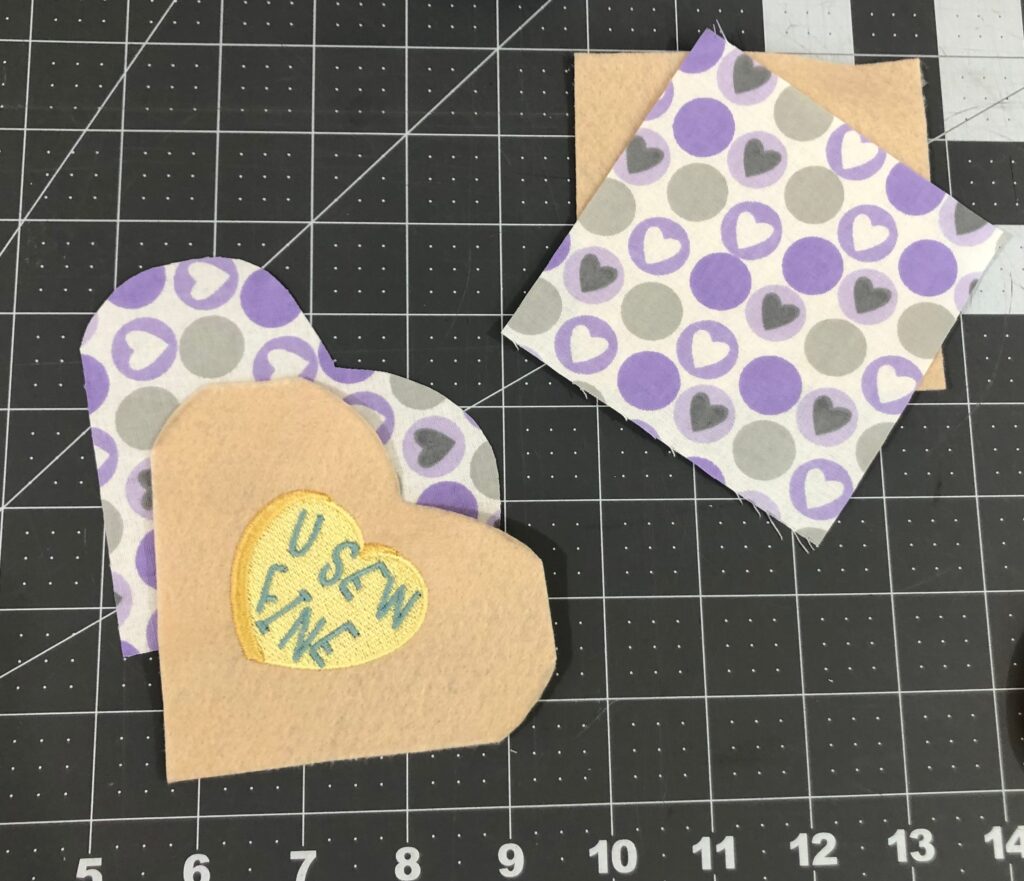 fabric cut for bookmark pieces
