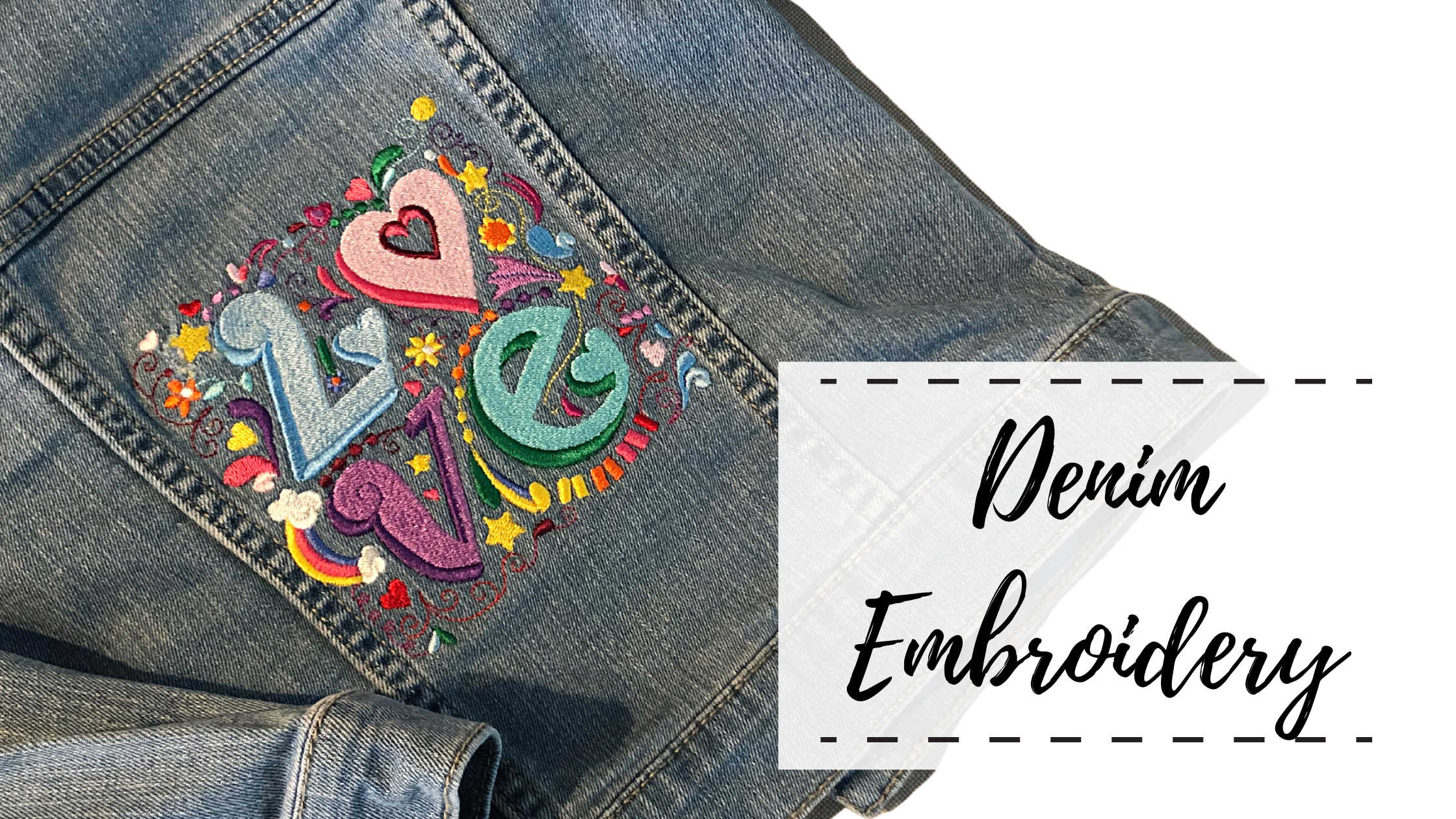 DIY Jean Jacket - Monogram Lace - Just Because It's Pretty