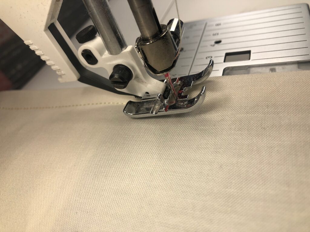 stitching pillow edges