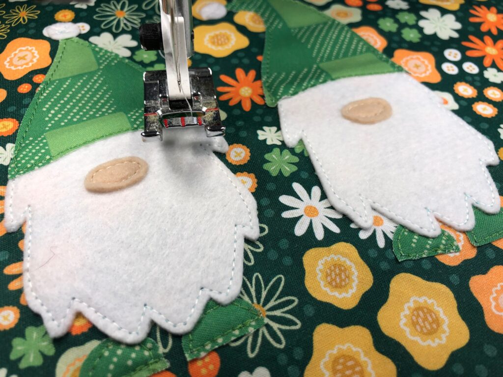 adding stitching for appliqués