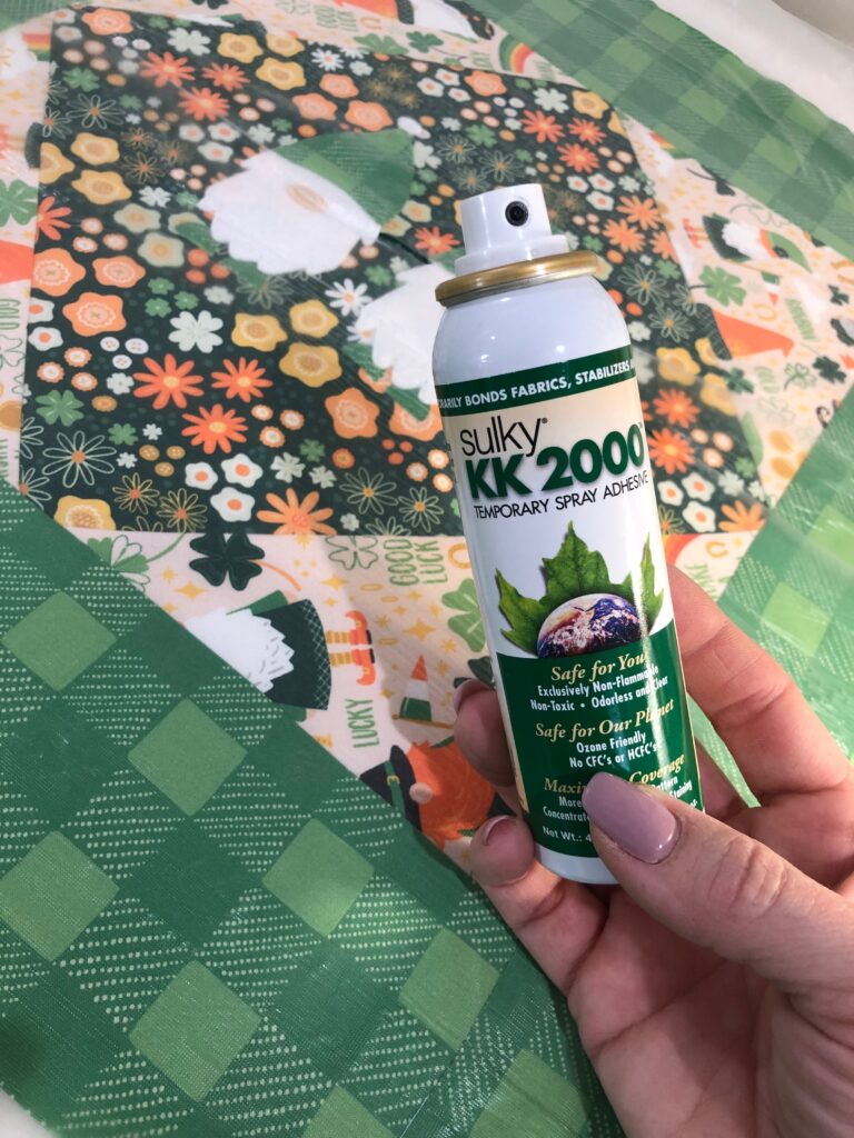 KK 2000 to secure mini quilt layers