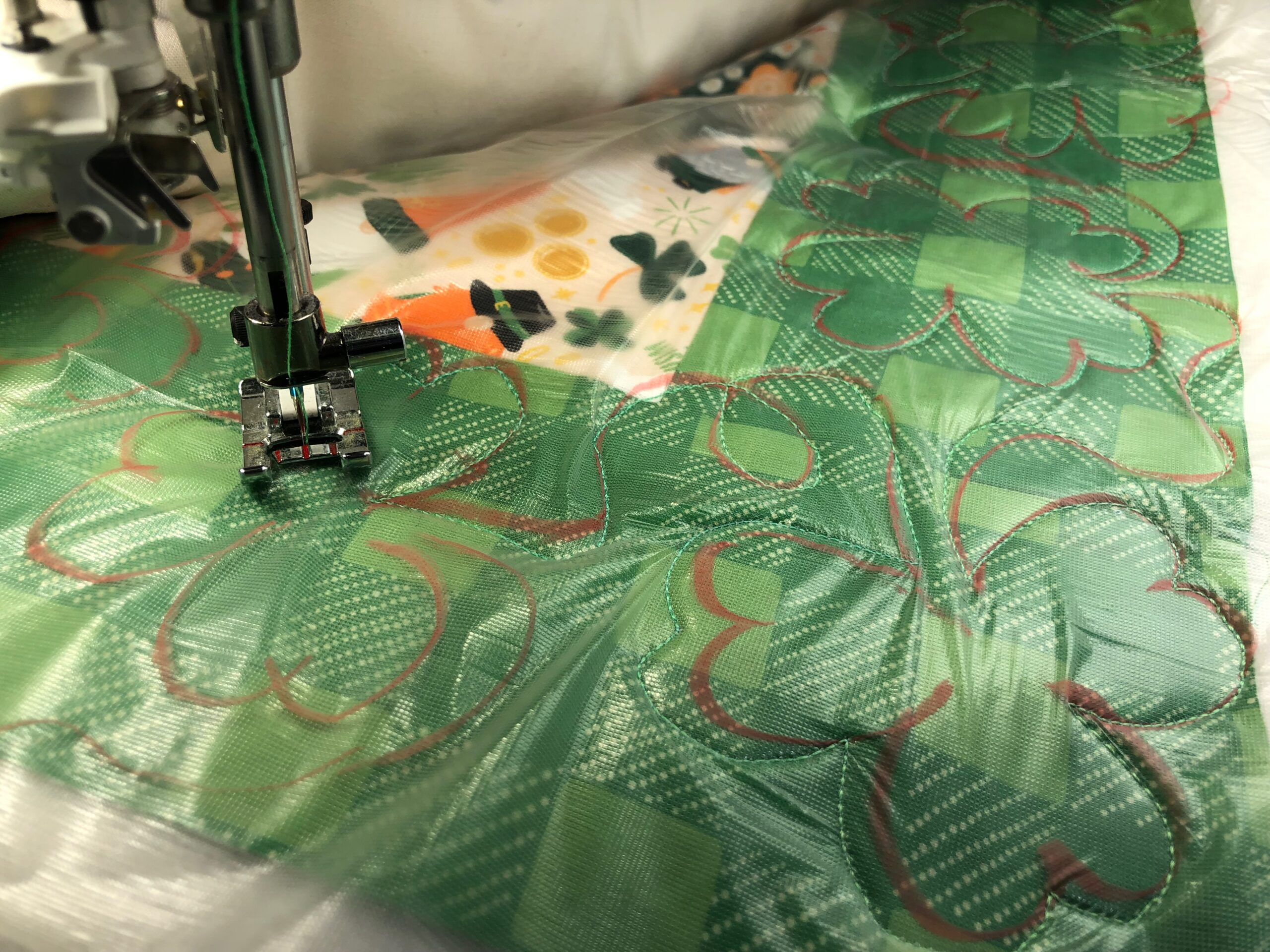 quilting on Solvy