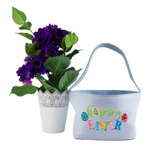 Easter bucket blank with embroidery