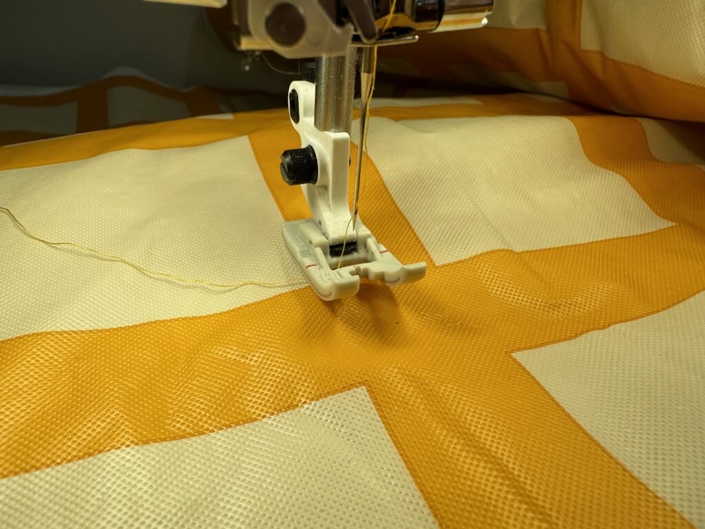 quilting lines on picnic blanket