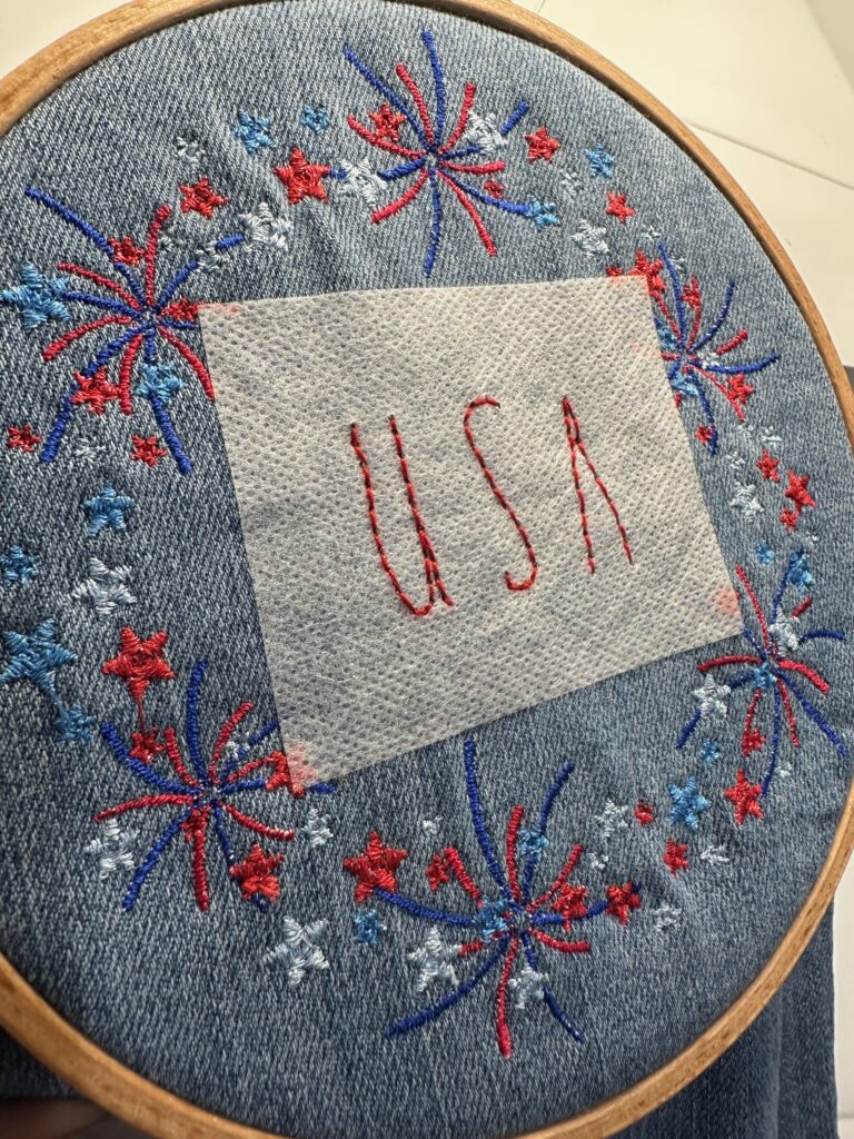 completed hand embroidery