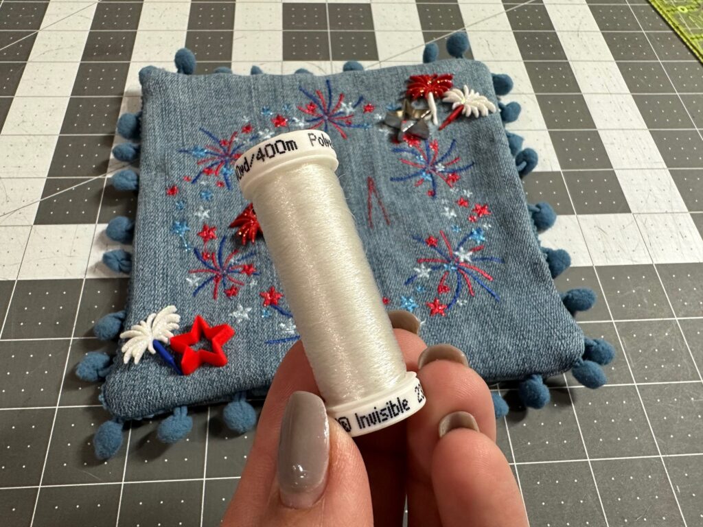 hand sew with Invisible Thread
