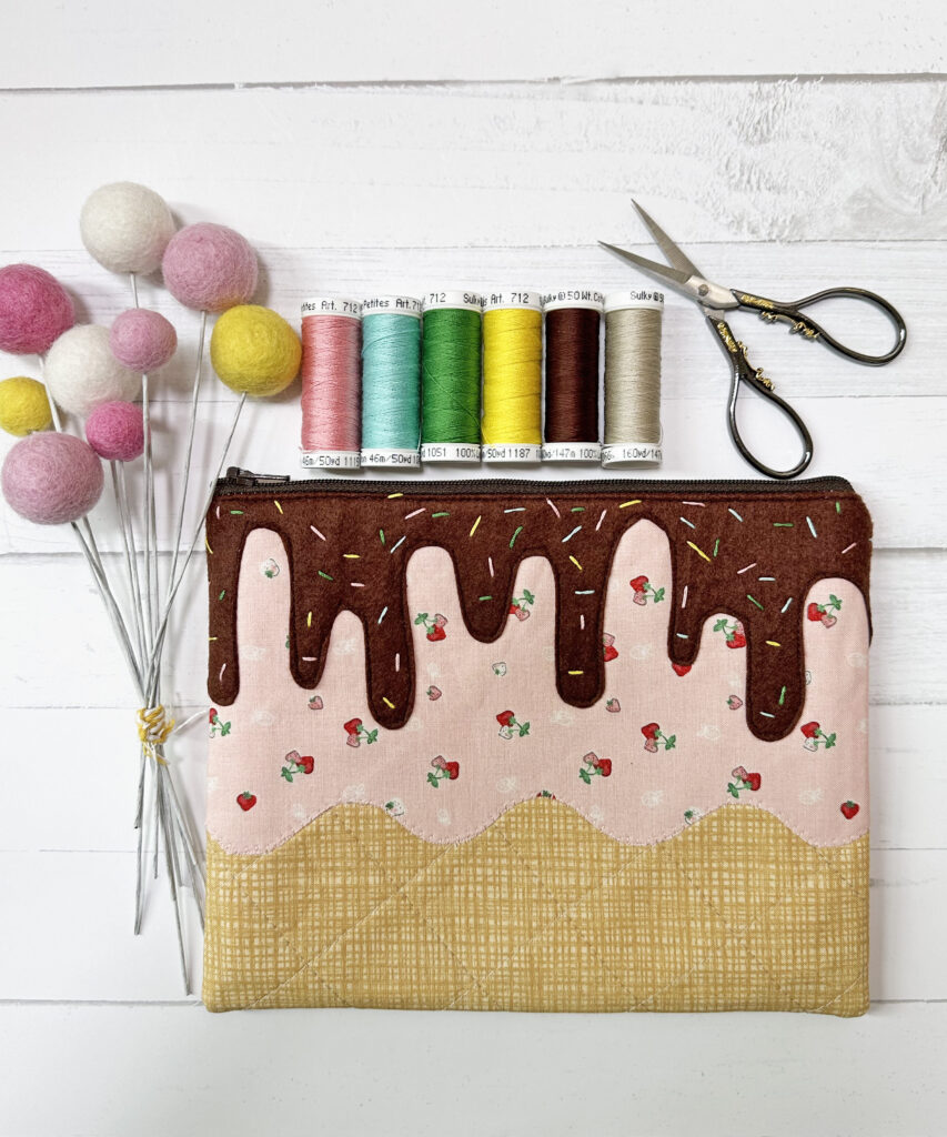 finished ice cream zipper pouch