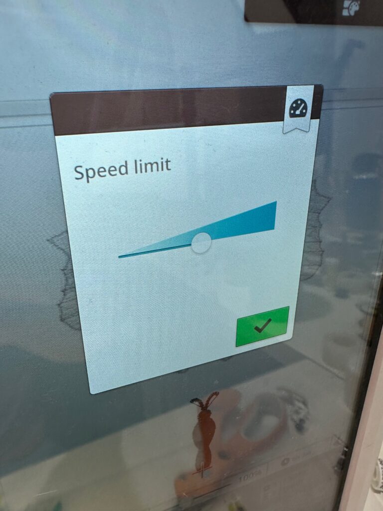 slowing machine speed for Butterfly parts