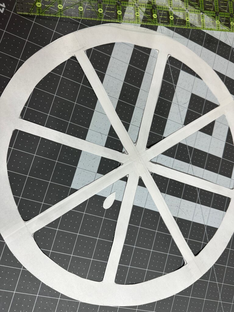 pattern is cut out on table