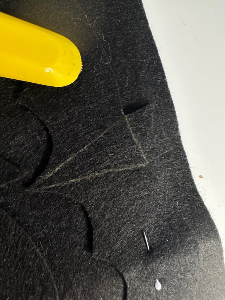 marking felt bat stitching