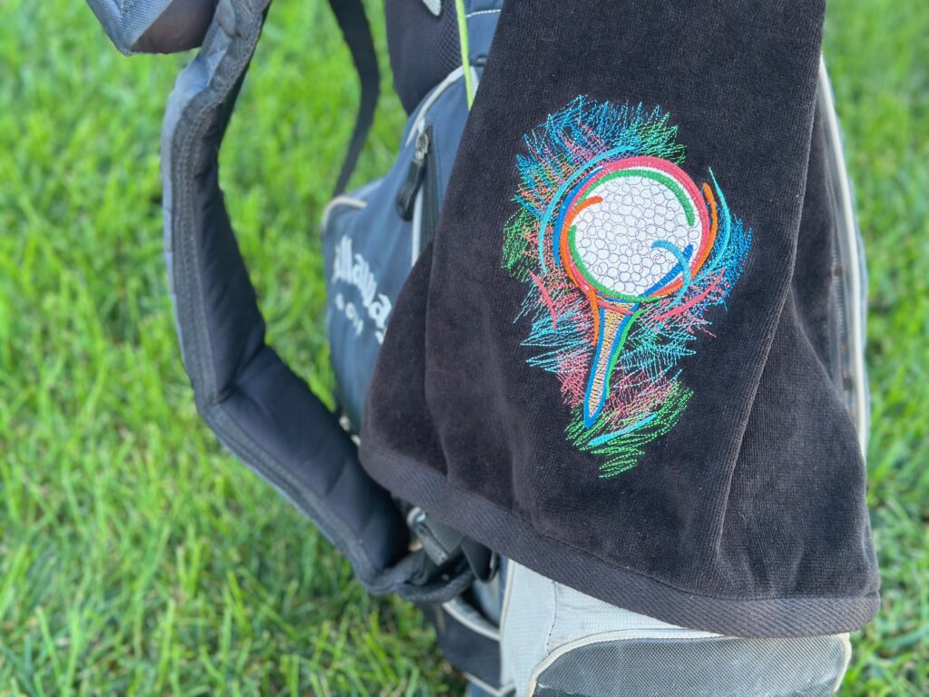 golf towel embroidery