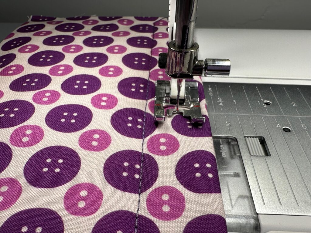 stitching another line on Maker's Mat pocket