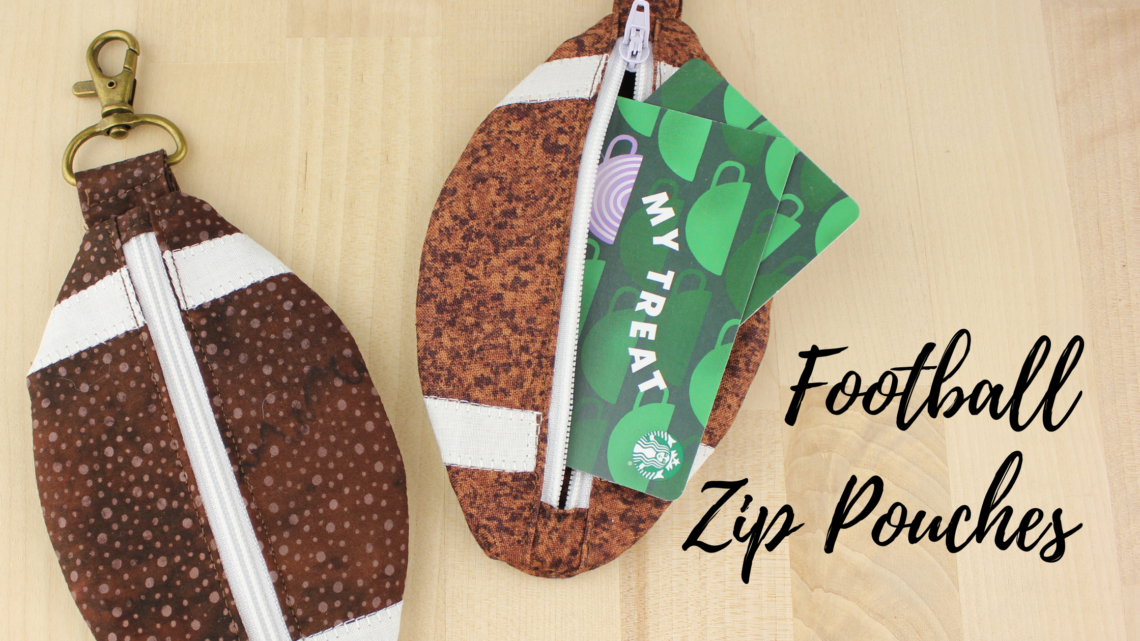 Football Zip Pouches