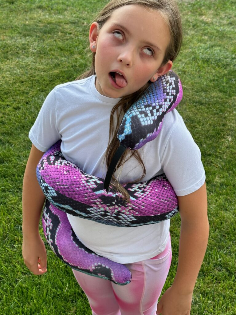 snake costume on girl