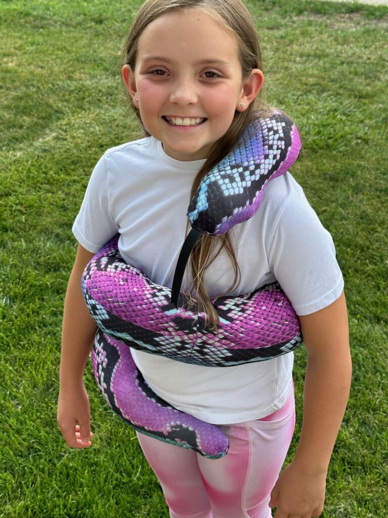 snake costume on girl